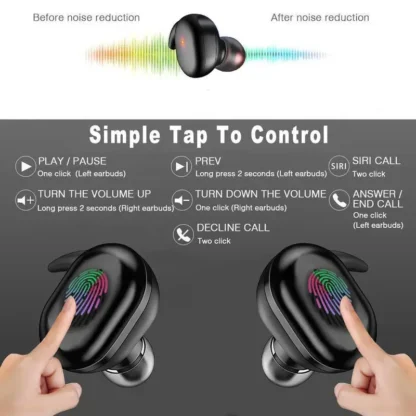 Fones Bluetooth 5.0 Sem Fio para Esportes e Jogos - Image 5