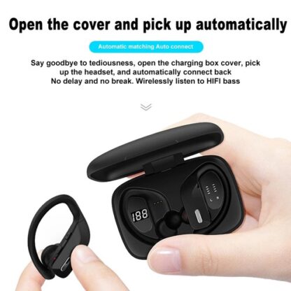 Fones de Ouvido Bluetooth TWS 5.0 com Gancho - Image 6