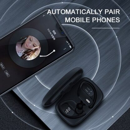 Fones de Ouvido Bluetooth TWS 5.0 com Gancho - Image 9