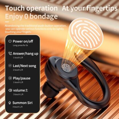 Fone de Ouvido TWS Bluetooth 5.3 Conforto Seguro - Image 6